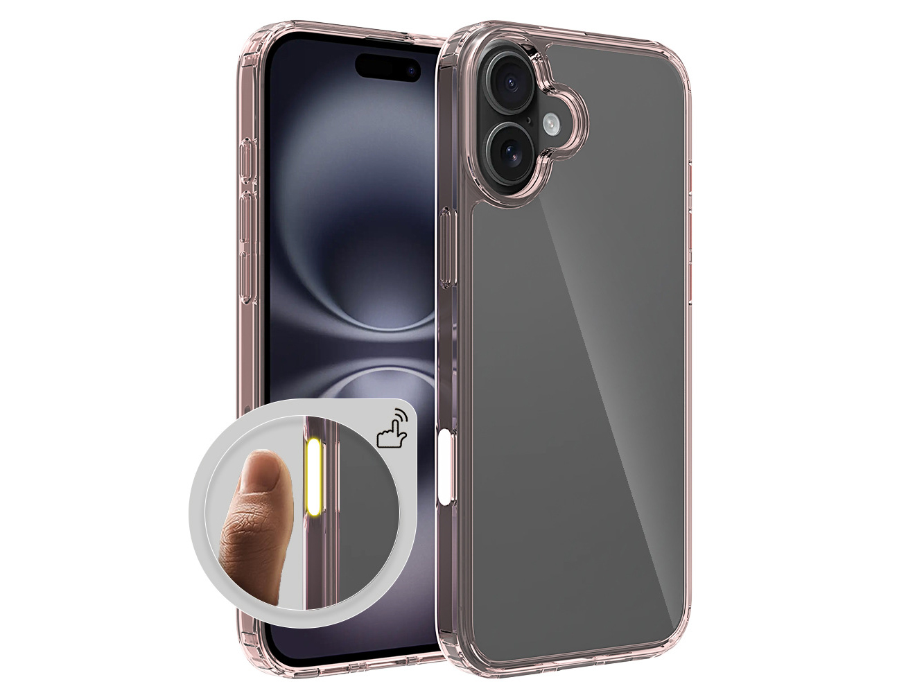 IPhone 16 Plus Dynamic Camera Button Anti Drop Phone Case 2-in-1 Phone Case Camera Rear Series